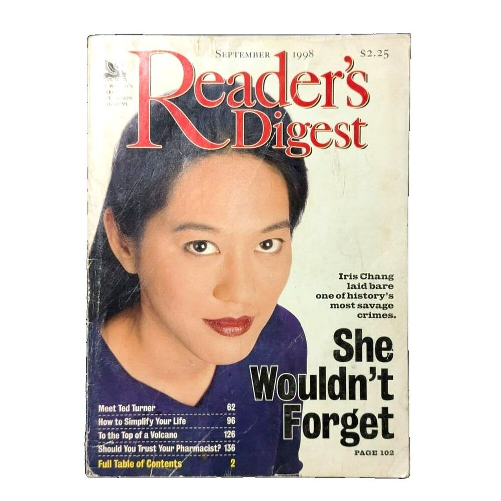 READERS DIGEST Magazine September 1998 Iris Chang Ted Turner Simplify Your Life